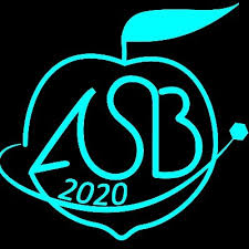 A blue apple with the letters asb and 2 0 2 0 written in it.